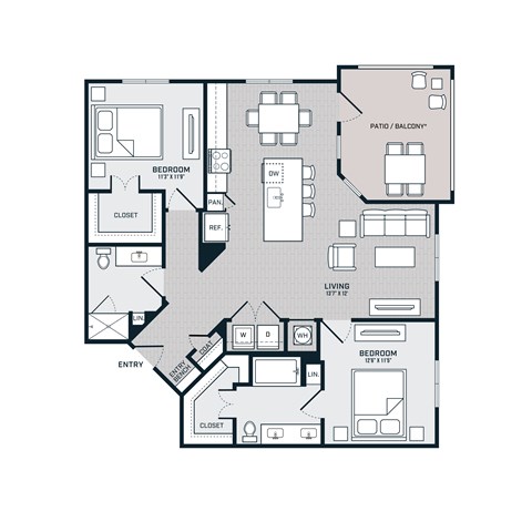B3 Floor Plan at The Bridge at McKinney, McKinney Texas
